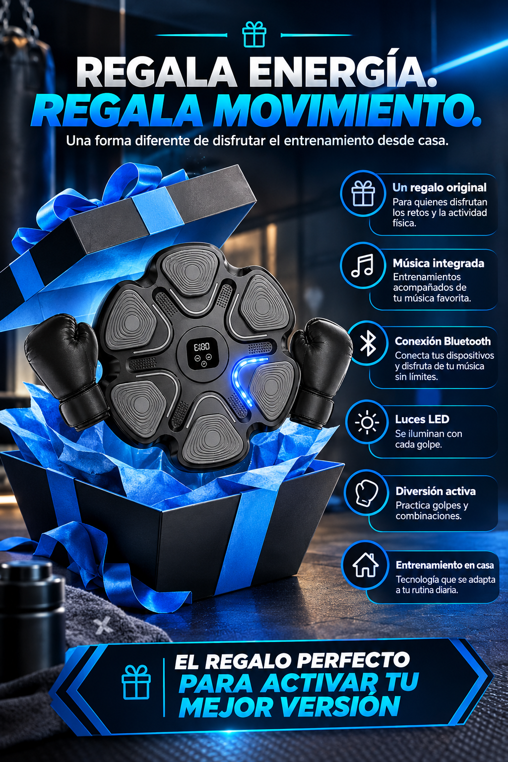 Entrenador de Boxeo para Reflejos y Retos Divertidos